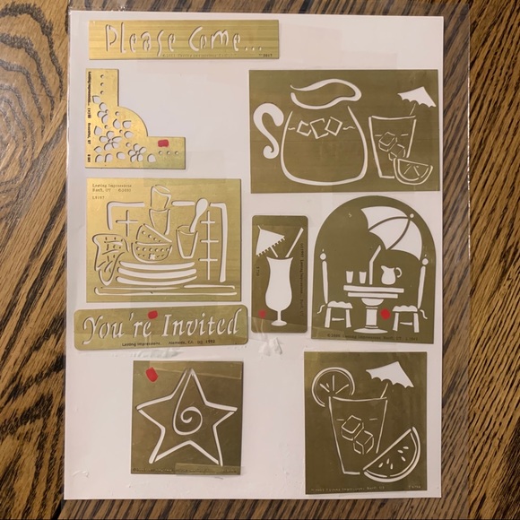 lasting impressions Other - 9 Brass Embossing templates by lasting impressions